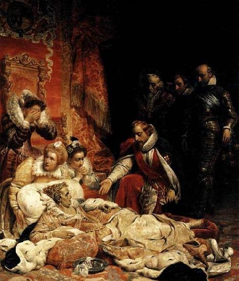 Paul Delaroche The Death of Elizabeth I, Queen of England oil painting image